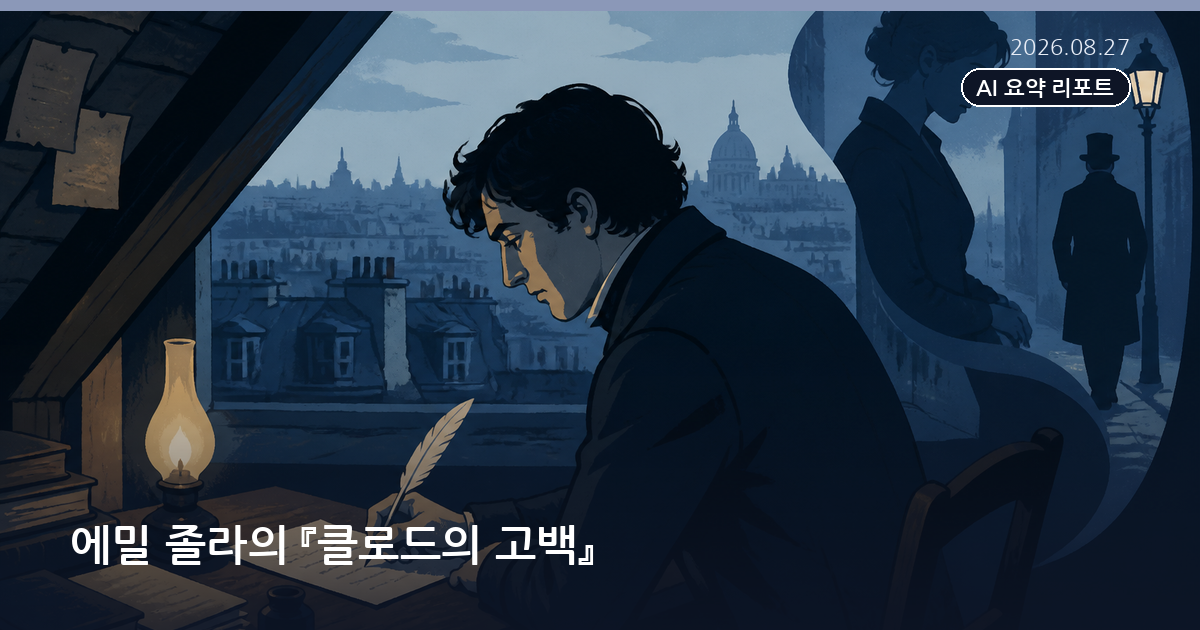에밀 졸라의 『클로드의 고백』