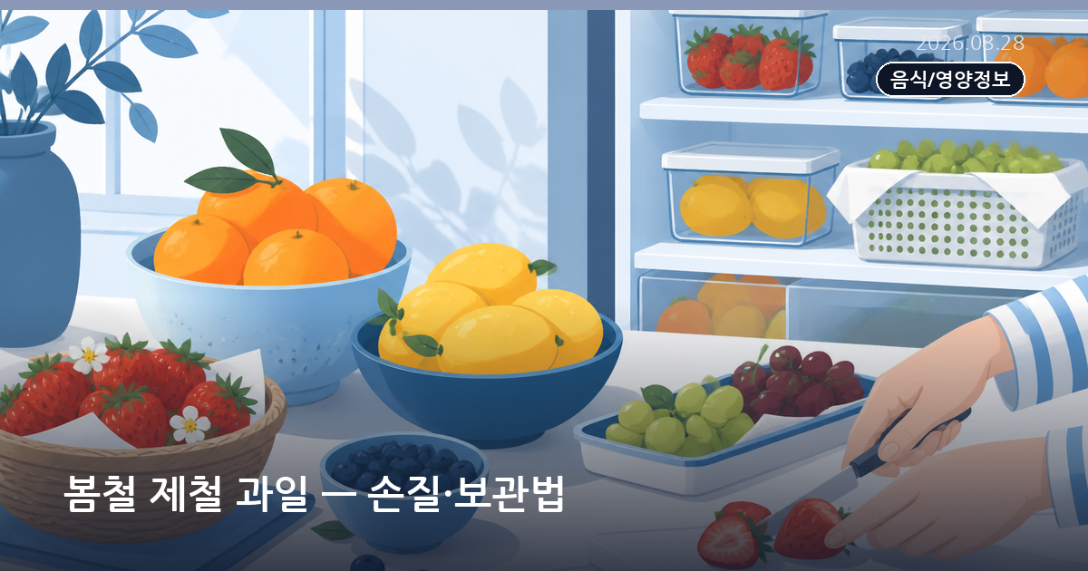 봄철 제철 과일 — 손질·보관법
