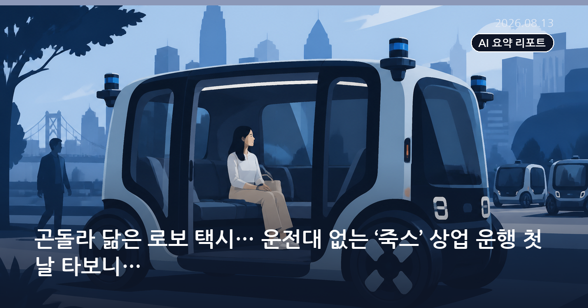 곤돌라 닮은 로보 택시… 운전대 없는 ‘죽스’ 상업 운행 첫 날 타보니