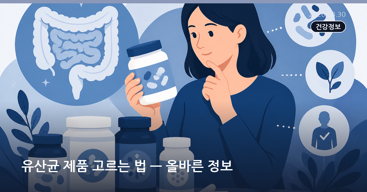유산균 제품 고르는 법 — 올바른 정보