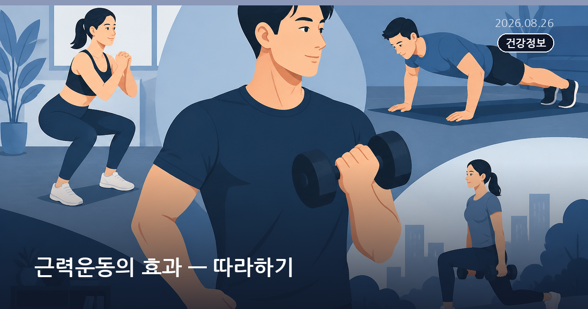 근력운동의 효과 — 따라하기