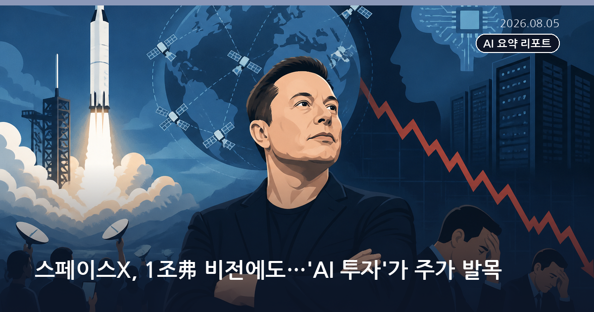 스페이스X, 1조弗 비전에도…'AI 투자'가 주가 발목
