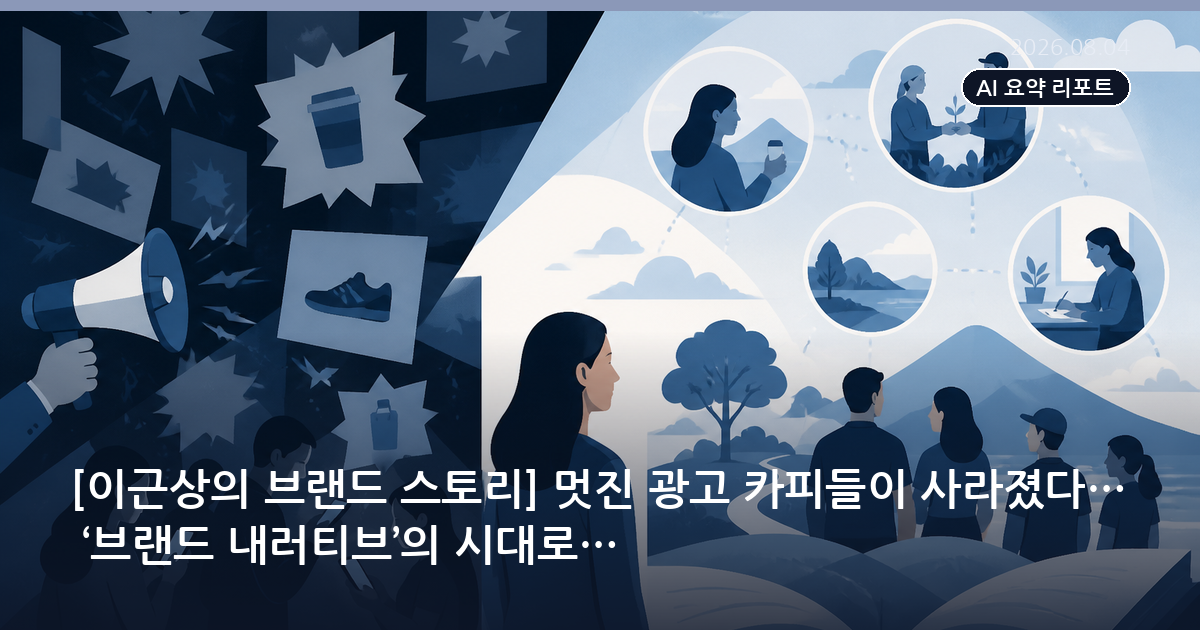 [이근상의 브랜드 스토리] 멋진 광고 카피들이 사라졌다… ‘브랜드 내러티브’의 시대로