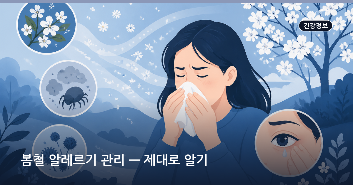 봄철 알레르기 관리 — 제대로 알기
