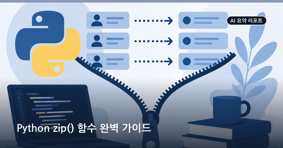 Python zip() 함수 완벽 가이드