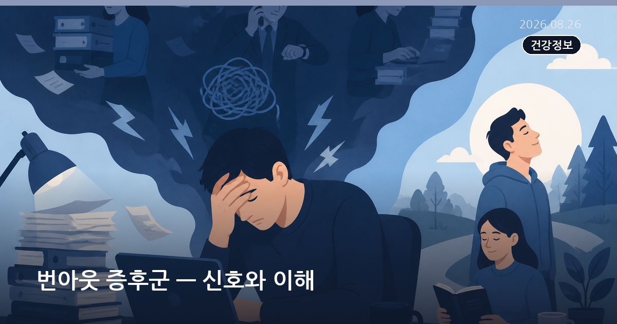 번아웃 증후군 — 신호와 이해