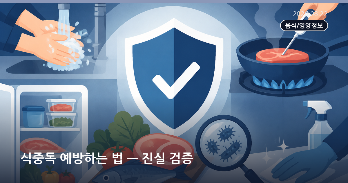 식중독 예방하는 법 — 진실 검증