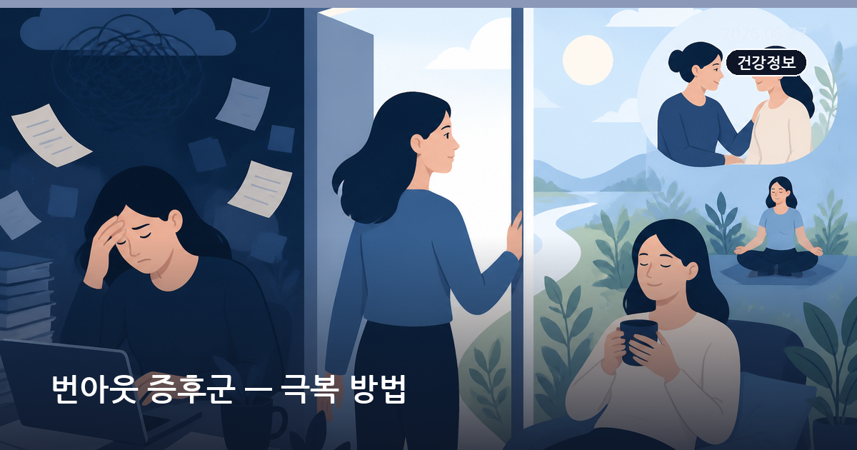 번아웃 증후군 — 극복 방법