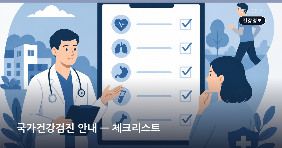국가건강검진 안내 — 체크리스트