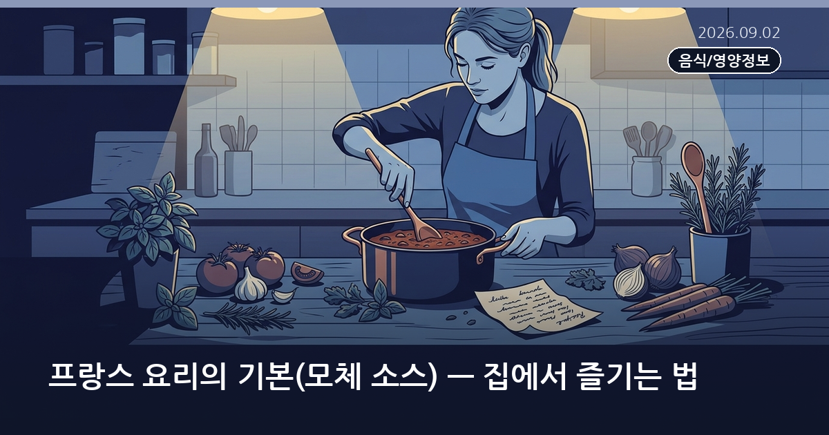 프랑스 요리의 기본(모체 소스) — 집에서 즐기는 법