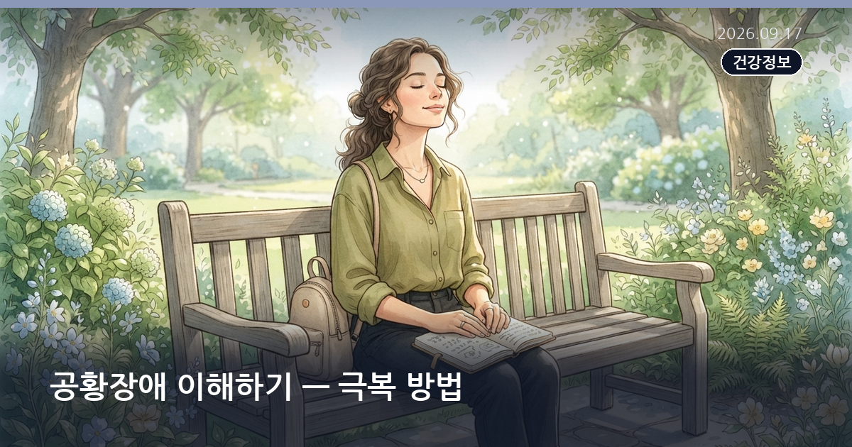공황장애 이해하기 — 극복 방법