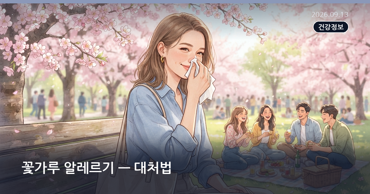 꽃가루 알레르기 — 대처법