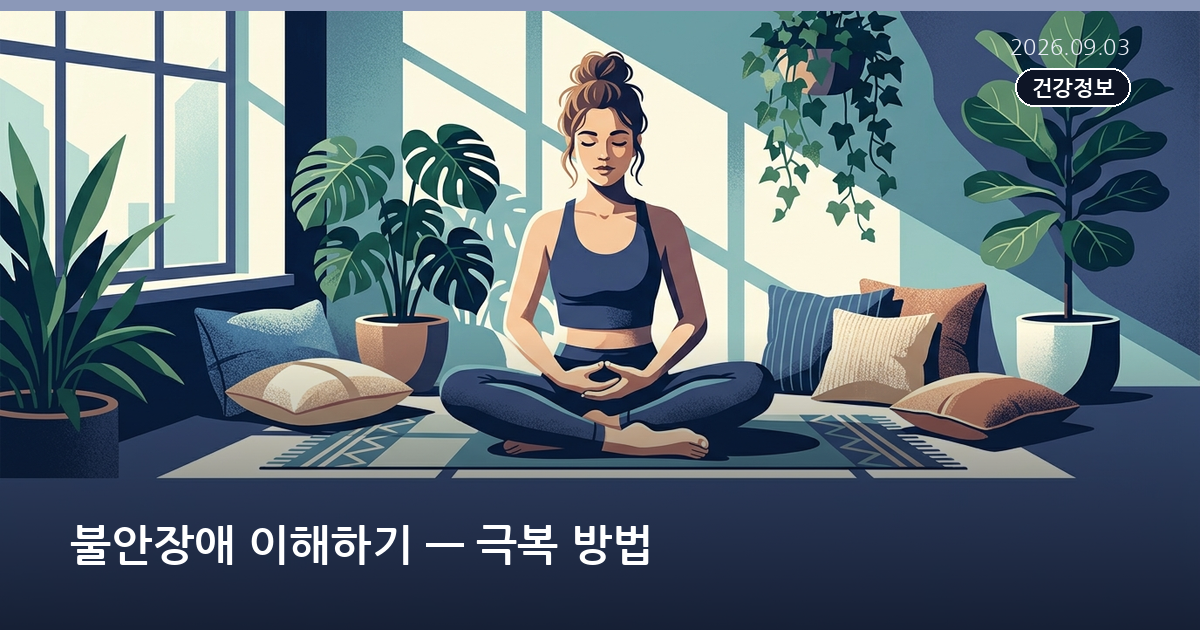 불안장애 이해하기 — 극복 방법