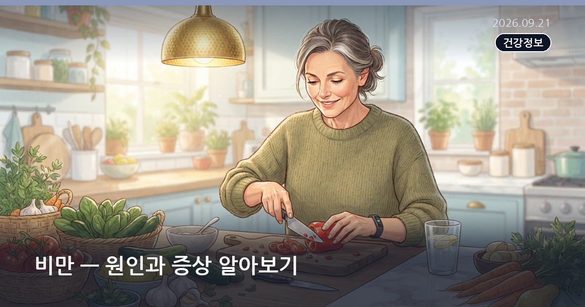 비만 — 원인과 증상 알아보기