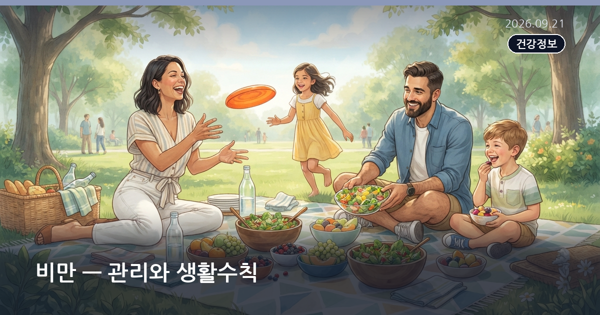 비만 — 관리와 생활수칙