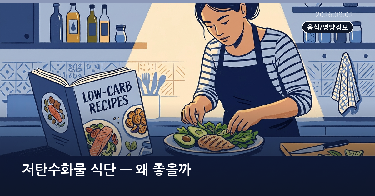 저탄수화물 식단 — 왜 좋을까