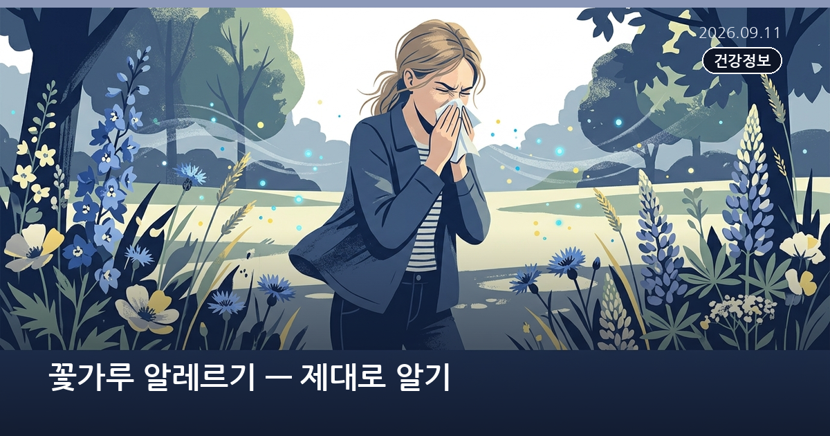 꽃가루 알레르기 — 제대로 알기