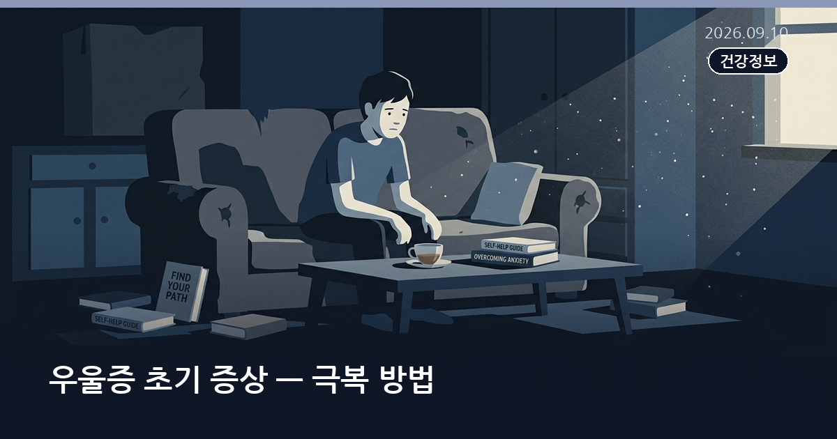 우울증 초기 증상 — 극복 방법