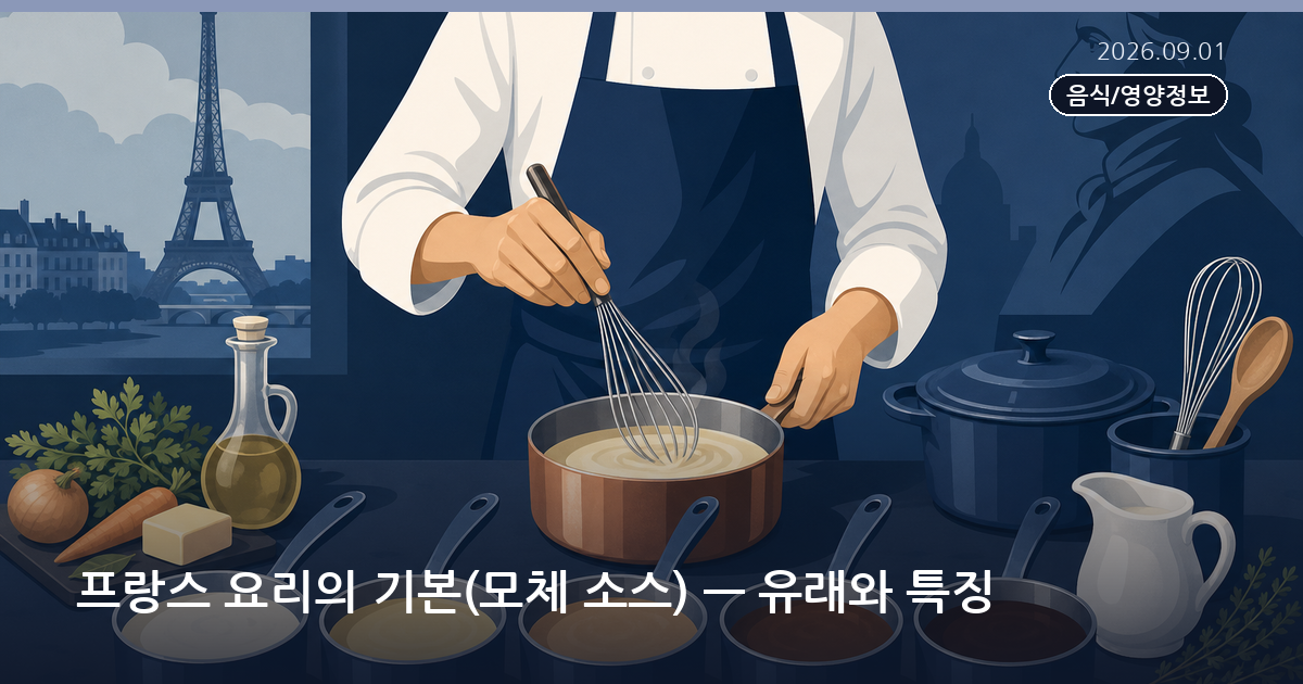 프랑스 요리의 기본(모체 소스) — 유래와 특징