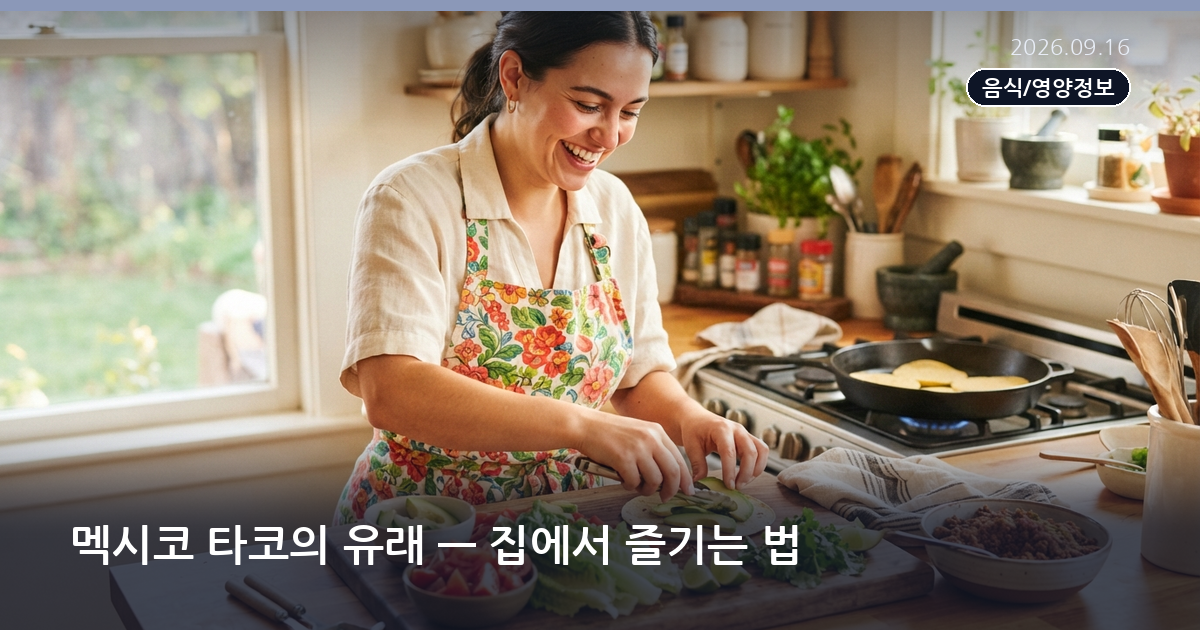 멕시코 타코의 유래 — 집에서 즐기는 법