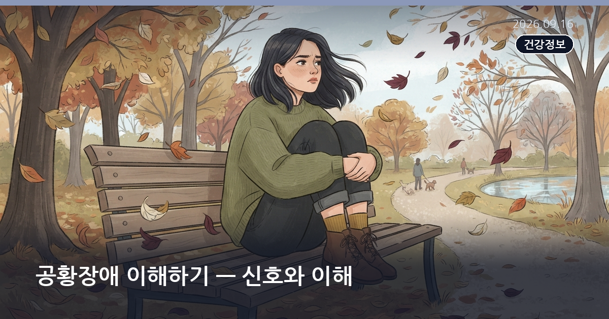 공황장애 이해하기 — 신호와 이해