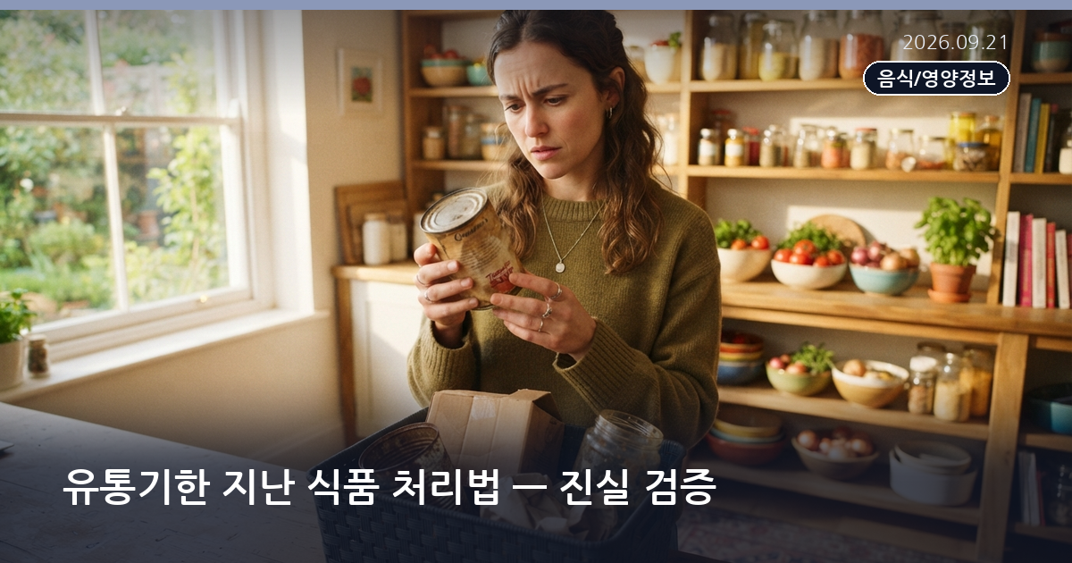 유통기한 지난 식품 처리법 — 진실 검증