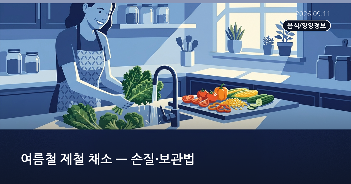 여름철 제철 채소 — 손질·보관법